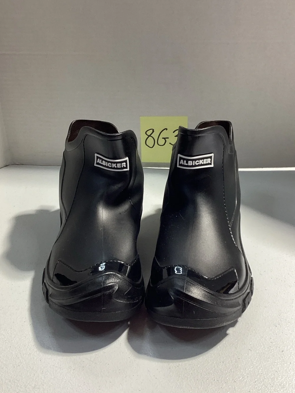Men's Black Slip-On Rain Shoes